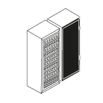 2 cave à vin artevino porte vitrée et porte pleine - fond transparent