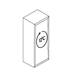 Cave à vin de service avec cercle 12°C - fond transparent